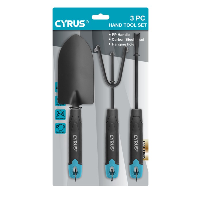 Set de scule de mână de grădină din oțel carbon