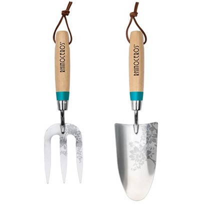 Set de instrumente de grădină cu mâner din lemn